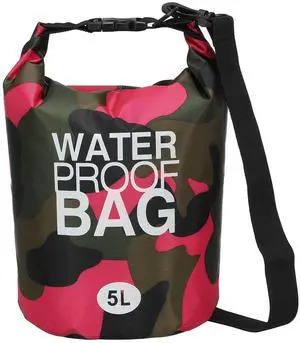 Waterproof Dry Bag, 5L Fit for Women Men Water Proof Bags Lightweight Dry Storage Floating Backpack with Whistle for Travel Boating Kayaking (Rose Red Camouflage) Waterproof Dry Bag, 5L Fit for Women Men Water Proof Bags Lightweight Dry Storage Floating Backpack with Whistle for Travel Boating Kayaking (Rose Red Camouflage)