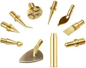 9 Pack Heat Insert Nut Iron Tips Kit with Adapter, Hot Melt Heat Set Insert Tool Brass Soldering Iron Tip for 3D Printing Modification, Trimming Head Compatible with Standard 936 & Hakko FX-888D 9 Pack Heat Insert Nut Iron Tips Kit with Adapter, Hot Melt Heat Set Insert Tool Brass Soldering Iron Tip for 3D Printing Modification, Trimming Head Compatible with Standard 936 & Hakko FX-888D
