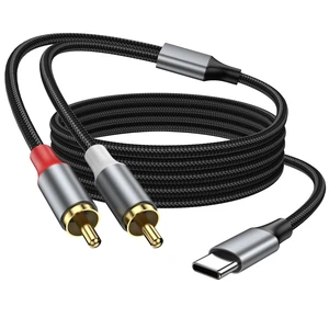 16FT USB C to RCA Audio Cable, Type C to 2RCA Male Jack Splitter, RCA to USB C for iPhone 17 16 iPad Pro Galaxy S25 S24 S23 S22, Google Pixel, Amplifiers 16FT 16FT USB C to RCA Audio Cable, Type C to 2RCA Male Jack Splitter, RCA to USB C for iPhone 17 16 iPad Pro Galaxy S25 S24 S23 S22, Google Pixel, Amplifiers 16FT