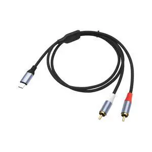 6.6FT USB-C to Dual RCA Cable - Digital to Analog Audio Cable with DAC Chip, Gold-Plated RCA Connectors, Dual-Shielded for Home Audio/Turntables/Amplifiers 6.6FT USB-C to Dual RCA Cable - Digital to Analog Audio Cable with DAC Chip, Gold-Plated RCA Connectors, Dual-Shielded for Home Audio/Turntables/Amplifiers