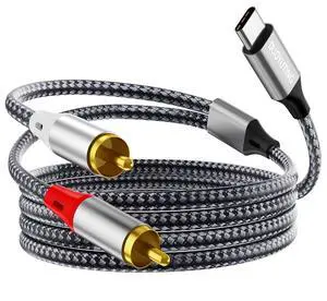 Digital USB-C to 2 RCA Audio Cable Type C to RCA Male Adapter Car AUX Stereo Speaker Amp Cable for iPhone 17/16/15 Series iPad Pro Galaxy S25 Pixel 9 Pro 6.6 FT Digital USB-C to 2 RCA Audio Cable Type C to RCA Male Adapter Car AUX Stereo Speaker Amp Cable for iPhone 17/16/15 Series iPad Pro Galaxy S25 Pixel 9 Pro 6.6 FT
