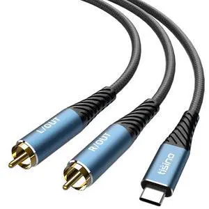 USB C to 2 RCA Audio Cable,L/R Stereo, 32bit/384kHz, 3.3FT | Upgraded DAC USB C to 2 RCA Cable for iPhone 16 15/Laptop to Amp/peaker/Car Stereo, HiFi Stereo Audio Cord USB C to 2 RCA Audio Cable,L/R Stereo, 32bit/384kHz, 3.3FT | Upgraded DAC USB C to 2 RCA Cable for iPhone 16 15/Laptop to Amp/peaker/Car Stereo, HiFi Stereo Audio Cord