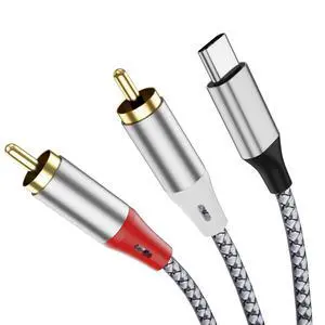 USB C to 2 RCA Stereo Adapter Cable, TYP-C to 2 RCA Audio Cable, Suitable for TVs, Computers, Mobile Phones, MP3 Players, Speakers, car radios, Tablets, amplifiers, Speakers, etc. USB C to 2 RCA Stereo Adapter Cable, TYP-C to 2 RCA Audio Cable, Suitable for TVs, Computers, Mobile Phones, MP3 Players, Speakers, car radios, Tablets, amplifiers, Speakers, etc.