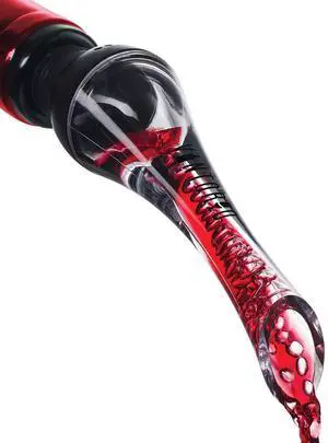 Wine Aerator Pourer - Premium Aerating Pourer and Decanter Spout (Black) Wine Aerator Pourer - Premium Aerating Pourer and Decanter Spout (Black)