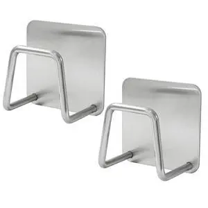 2 Pack Adhesive Stainless Steel Sponge Holder for Kitchen Sink Waterproof & Rustproof SUS304 Kitchen Caddy Organizer(Silver) 2 Pack Adhesive Stainless Steel Sponge Holder for Kitchen Sink Waterproof & Rustproof SUS304 Kitchen Caddy Organizer(Silver)