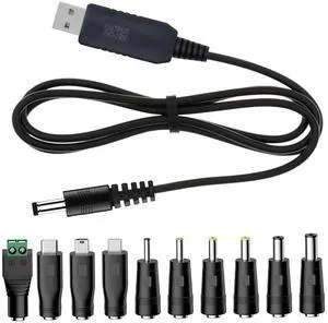 5V USB to 12V DC Charging Cable,Universal Power Cord for Toys,Watches,Fan,Speaker,Headset,Monitor,Table Lamp,Phones,LED Light Strip Router,DC 5.5 x 2.1mm with 9 Connector 3.3FT 5V USB to 12V DC Charging Cable,Universal Power Cord for Toys,Watches,Fan,Speaker,Headset,Monitor,Table Lamp,Phones,LED Light Strip Router,DC 5.5 x 2.1mm with 9 Connector 3.3FT