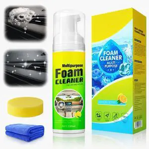 Car Interior Cleaner Foam - Car Dashboard, Seat, Carpet, Upholstery Cleaner, Auto Interior Detailing Spray Leather Vinyl Plastic Cleaner - Remove Stain & Grime & Grease - 150ml Car Interior Cleaner Foam - Car Dashboard, Seat, Carpet, Upholstery Cleaner, Auto Interior Detailing Spray Leather Vinyl Plastic Cleaner - Remove Stain & Grime & Grease - 150ml