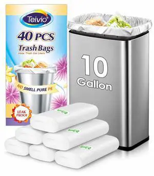 Medium Clear Trash Bags 10 Gallon 40 Count Kitchen Garbage Bags | Fit 30-35 Liters,6,7,8,9,10Gal, Plastic Waste Basket Bins Can Liners for Home Bathroom Office Car,Unscented Medium Clear Trash Bags 10 Gallon 40 Count Kitchen Garbage Bags | Fit 30-35 Liters,6,7,8,9,10Gal, Plastic Waste Basket Bins Can Liners for Home Bathroom Office Car,Unscented
