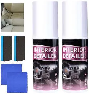 2PCS Car Interior Cleaner, Deep Cleaner Polishing, Interior Detailer Spray, for Cleaning Rubber, Plastic, Leather Surfaces Inside the Car 2PCS Car Interior Cleaner, Deep Cleaner Polishing, Interior Detailer Spray, for Cleaning Rubber, Plastic, Leather Surfaces Inside the Car