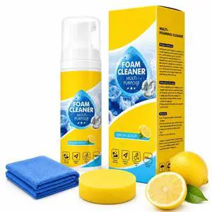 4-in-1 Multi-Enzyme Foam Cleaner, All-Purpose Foam Cleaning Spray for Car Interior Kitchen Bathroom Sofa, Deep Cleaning Foam Spray with Lemon Fresh Scent, 150ml 4-in-1 Multi-Enzyme Foam Cleaner, All-Purpose Foam Cleaning Spray for Car Interior Kitchen Bathroom Sofa, Deep Cleaning Foam Spray with Lemon Fresh Scent, 150ml