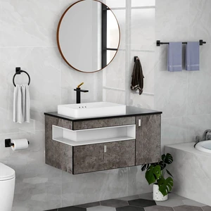 8-Piece Black Bathroom Hardware Set, 24 inch Towel Bar Towel Racks for Bathroom Accessories Set, Robe Towel Hooks, Toilet Paper Holder Wall Mounted 8-Piece Black Bathroom Hardware Set, 24 inch Towel Bar Towel Racks for Bathroom Accessories Set, Robe Towel Hooks, Toilet Paper Holder Wall Mounted