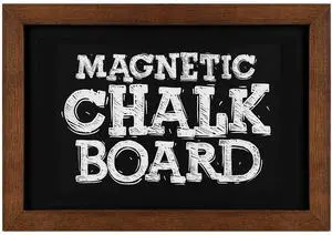 Chalkboard, Wood Frame Magnetic Chalkboard Sign, Rustic Walnut Wood Framed Chalk Board for Wedding, Kitchen, Bar, Restaurant, Menu & Home Decor, Hanging Chalkboards, 8.7" x 12.6"(BN-2232) Chalkboard, Wood Frame Magnetic Chalkboard Sign, Rustic Walnut Wood Framed Chalk Board for Wedding, Kitchen, Bar, Restaurant, Menu & Home Decor, Hanging Chalkboards, 8.7" x 12.6"(BN-2232)