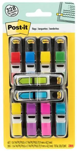 Flags Value Pack, 35/Dispenser, 8 Dispensers/Pack, .47 in Wide, Assorted Colors, Includes 48 Free Arrow Flags (683-VAD1) Flags Value Pack, 35/Dispenser, 8 Dispensers/Pack, .47 in Wide, Assorted Colors, Includes 48 Free Arrow Flags (683-VAD1)