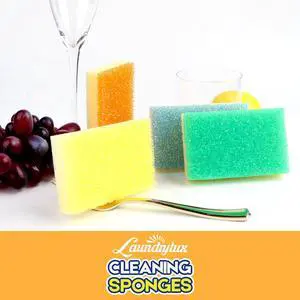 Scrub Sponge, Dual-Sided Temperature-Responsive Scrubber - Non-Scratch - Multipurpose Dish Sponges for Kitchens, Bathrooms, and Outdoor Use - 4 Pack Scrub Sponge, Dual-Sided Temperature-Responsive Scrubber - Non-Scratch - Multipurpose Dish Sponges for Kitchens, Bathrooms, and Outdoor Use - 4 Pack
