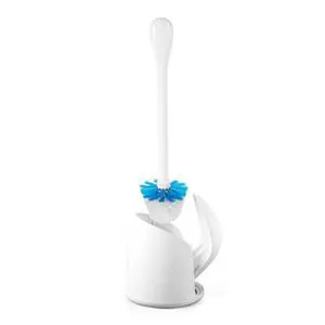 Good Grips Compact Toilet Brush & Canister, Toilet Bowl Brush and Holder with Automatic Canister Door, Bathroom and Small Spaces Cleaning Supplies Essential Good Grips Compact Toilet Brush & Canister, Toilet Bowl Brush and Holder with Automatic Canister Door, Bathroom and Small Spaces Cleaning Supplies Essential