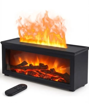 Essential Oil Diffuser, 7-Color Fireplace Flame Aromatherapy Humidifier | 280ml Ultrasonic Diffusion Aroma Diffuser, Cozy Gift with Timer & Remote Control for Bedroom Home Yoga Office Essential Oil Diffuser, 7-Color Fireplace Flame Aromatherapy Humidifier | 280ml Ultrasonic Diffusion Aroma Diffuser, Cozy Gift with Timer & Remote Control for Bedroom Home Yoga Office