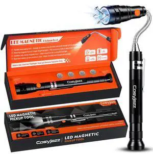 Magnetic Pickup Tool, Magnetic Flashlight Telescoping Magnet with LED Flashlight and Extendable Neck, Cool Gadget Birthday Gifts for Men, Dad, Husband, Mechanic, Tech, Handyman Magnetic Pickup Tool, Magnetic Flashlight Telescoping Magnet with LED Flashlight and Extendable Neck, Cool Gadget Birthday Gifts for Men, Dad, Husband, Mechanic, Tech, Handyman