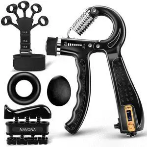 5 PCS Grip Strength Trainer Kit,Forearm and Hand Gripper Strengthener 5 PCS Grip Strength Trainer Kit,Forearm and Hand Gripper Strengthener