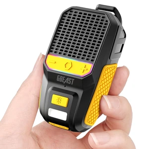 Wearable Bluetooth Speaker, Waterproof Mini Clip On Speaker-Yellow Small Portable Speakers, All Day Playtime,Built-in Mic for Hands-Free Music/Calls,RGB/Flashlight for Jobsite/Outdoor Wearable Bluetooth Speaker, Waterproof Mini Clip On Speaker-Yellow Small Portable Speakers, All Day Playtime,Built-in Mic for Hands-Free Music/Calls,RGB/Flashlight for Jobsite/Outdoor