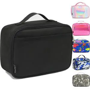 Kids Lunch box Insulated Soft Bag Mini Cooler Back to School Thermal Meal Tote Kit for Girls, Boys, Black Kids Lunch box Insulated Soft Bag Mini Cooler Back to School Thermal Meal Tote Kit for Girls, Boys, Black