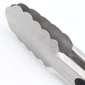304 Stainless Steel Kitchen Cooking Tongs, 9" and 12" Set of 2 Sturdy Grilling Barbeque Brushed Locking Food Tongs with Ergonomic Grip, Black 304 Stainless Steel Kitchen Cooking Tongs, 9" and 12" Set of 2 Sturdy Grilling Barbeque Brushed Locking Food Tongs with Ergonomic Grip, Black
