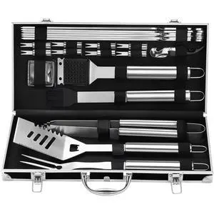 Accessories Grill Tools Set - 22PCS Stainless Steel Barbecue Grill Accessories for Outdoor Grill with Black Aluminum Case - Christmas Grilling Gifts for Men & Dad -Grill Tools Kit Accessories Grill Tools Set - 22PCS Stainless Steel Barbecue Grill Accessories for Outdoor Grill with Black Aluminum Case - Christmas Grilling Gifts for Men & Dad -Grill Tools Kit