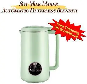 Soy Milk Maker Machine, Automatic Filter-Free Soy Milk Maker with Self-Cleaning, 800ml 12-Blade Blender with No Soaking, No Straining and 12-Hour Timer, Aenaeder Soy Milk Maker Machine, Automatic Filter-Free Soy Milk Maker with Self-Cleaning, 800ml 12-Blade Blender with No Soaking, No Straining and 12-Hour Timer, Aenaeder