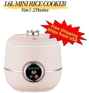 Mini Rice Cooker, Small Rice Cooker for 1-2 People, 1.6L Nonstick Multifunction Electric Cooker, Portable Dorm Rice Cooker for Apartments and Small Kitchens, Aenaeder Mini Rice Cooker, Small Rice Cooker for 1-2 People, 1.6L Nonstick Multifunction Electric Cooker, Portable Dorm Rice Cooker for Apartments and Small Kitchens, Aenaeder