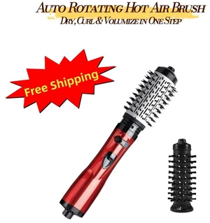 Auto-Rotating Hot Air Brush, 1000W Hair Dryer & Volumizer with 50mm Barrel, Left/Right Rotation, Cool Low High Settings, 360° Swivel Cord, Red ,LEHOGAI Auto-Rotating Hot Air Brush, 1000W Hair Dryer & Volumizer with 50mm Barrel, Left/Right Rotation, Cool Low High Settings, 360° Swivel Cord, Red ,LEHOGAI