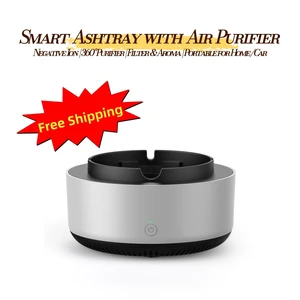 Smart Ashtray with Smoke-Capture Fan & Filter, Battery Operated Indoor Ashtray with Auto Shut-Off, Grey ,LEHOGAI Smart Ashtray with Smoke-Capture Fan & Filter, Battery Operated Indoor Ashtray with Auto Shut-Off, Grey ,LEHOGAI