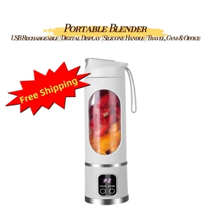 Portable Blender, 450mL Rechargeable Personal Blender with 12 Stainless Steel Blades, Digital Battery Display, 3 Blending Modes and Carry Handle, White, LEHOGAI Portable Blender, 450mL Rechargeable Personal Blender with 12 Stainless Steel Blades, Digital Battery Display, 3 Blending Modes and Carry Handle, White, LEHOGAI