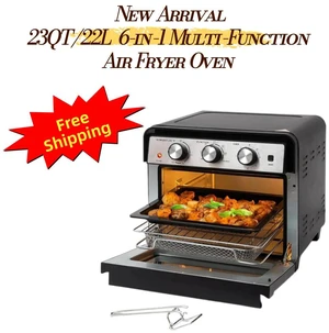 23QT / 22L 1700W Air Fryer Toaster Oven, 6-in-1 Countertop Convection Oven with Adjustable Temperature, Timer, Air Fry Basket, Baking Pan and Rack Aenaeder 23QT / 22L 1700W Air Fryer Toaster Oven, 6-in-1 Countertop Convection Oven with Adjustable Temperature, Timer, Air Fry Basket, Baking Pan and Rack Aenaeder