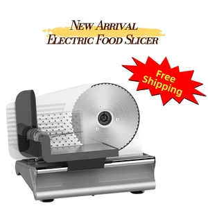 150W 110V Electric Food Slicer with 7.5 in Removable Stainless Steel Blade, 0-15mm Thickness Control for Meat, Bread and Cheese Aenaeder 150W 110V Electric Food Slicer with 7.5 in Removable Stainless Steel Blade, 0-15mm Thickness Control for Meat, Bread and Cheese Aenaeder