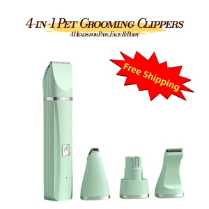 4-in-1 Cordless Pet Grooming Clippers, 5W USB-C 5V/1A Dog & Cat Trimmer with 4 Interchangeable Heads, Nail Grinder and Guide Combs LEHOGAI 4-in-1 Cordless Pet Grooming Clippers, 5W USB-C 5V/1A Dog & Cat Trimmer with 4 Interchangeable Heads, Nail Grinder and Guide Combs LEHOGAI