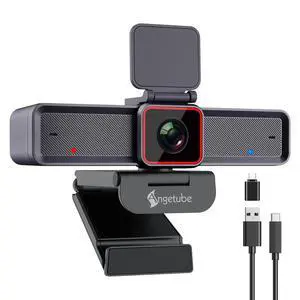 Angetube 4K Webcam for PC, UHD Computer Web Camera for Desktop with 5X Zoom | 1/1.5" Sony_Sensor, USB 3.0-A/C Plug&Play, 4K@30fps, 1080P@60fps, PDAF Autofocus, Privacy Cover, 2 Microphones, Touch-Cont Angetube 4K Webcam for PC, UHD Computer Web Camera for Desktop with 5X Zoom | 1/1.5" Sony_Sensor, USB 3.0-A/C Plug&Play, 4K@30fps, 1080P@60fps, PDAF Autofocus, Privacy Cover, 2 Microphones, Touch-Cont