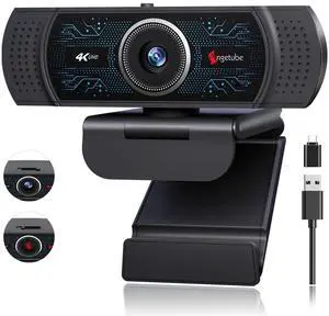 Angetube 4K Webcam for PC w/Microphone, USB Web Cam Built-in Privacy Cover Angetube 4K Webcam for PC w/Microphone, USB Web Cam Built-in Privacy Cover