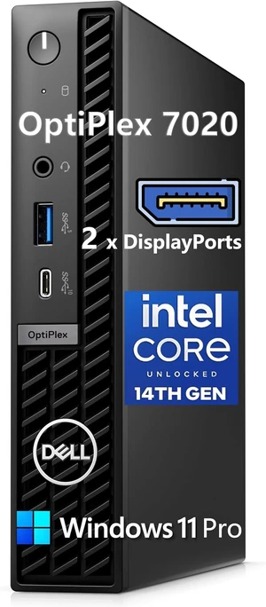Dell OptiPlex High-Performance Mini Business Desktop, 14th Gen i3-14100T CPU, 8GB RAM, 256GB PCIe SSD, WiFi 6E, Triple Display Support (HDMI+2DP), Ultra-Compact for Office & Workspace, Windows 11 Pro Dell OptiPlex High-Performance Mini Business Desktop, 14th Gen i3-14100T CPU, 8GB RAM, 256GB PCIe SSD, WiFi 6E, Triple Display Support (HDMI+2DP), Ultra-Compact for Office & Workspace, Windows 11 Pro