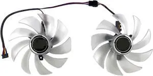 for ASROCK for Radeon RX6600 6600XT 6650XT 6700XT Challenger D OC Graphics Card Replacement Fan(Gold) for ASROCK for Radeon RX6600 6600XT 6650XT 6700XT Challenger D OC Graphics Card Replacement Fan(Gold)