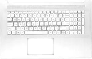 Replacement Upper Case Palmrest for HP 17-CN 17-CP 17T-CN 17Z-CP 17-cn0023dx 17-cn0273st 17.3'' Series Laptop Non-Backlit Keyboard Assembly Top Cover M50458-001 Natural Silver Replacement Upper Case Palmrest for HP 17-CN 17-CP 17T-CN 17Z-CP 17-cn0023dx 17-cn0273st 17.3'' Series Laptop Non-Backlit Keyboard Assembly Top Cover M50458-001 Natural Silver