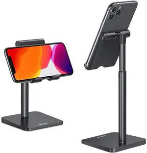 Cell Phone Stand Adjustable Angle Height Desk Phone Dock Holder for iPhone Air 1717 ProXS MaxXR Samsung Galaxy S20  S10  S9  S8 and Other Phones 3570Inch Black