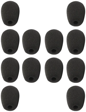 12 Pack Headset Microphone Windscreen Foam Cover Lapel Pop Filter | Soft Comfortable and High-density Mic Cover Replacement Mic Muffler Windshield for Headset Microphone 12 Pack Headset Microphone Windscreen Foam Cover Lapel Pop Filter | Soft Comfortable and High-density Mic Cover Replacement Mic Muffler Windshield for Headset Microphone