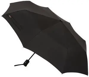 Round Travel Umbrella for Rain, Compact Umbrella with Auto Open/Close, Strong Alloy Steel Frame, Compact Size for Backpacks/Handbags (11" Long When Closed), One Size, Black Round Travel Umbrella for Rain, Compact Umbrella with Auto Open/Close, Strong Alloy Steel Frame, Compact Size for Backpacks/Handbags (11" Long When Closed), One Size, Black