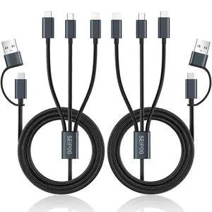 Multi Charging Cable 5 in 1, 2PCS 4FT USB C/A Multi Charger Cable to Type-C/Micro USB Port, Nylon Braided USB C Multiple Charger Cable, Universal Phone Charger Cord for Cell Phones and More Multi Charging Cable 5 in 1, 2PCS 4FT USB C/A Multi Charger Cable to Type-C/Micro USB Port, Nylon Braided USB C Multiple Charger Cable, Universal Phone Charger Cord for Cell Phones and More