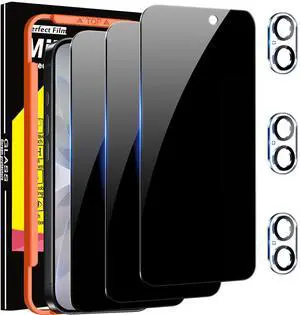 Privacy Screen Protector for iPhone 17, Tempered Glass Privacy Screen Protector for iPhone 17, Tempered Glass