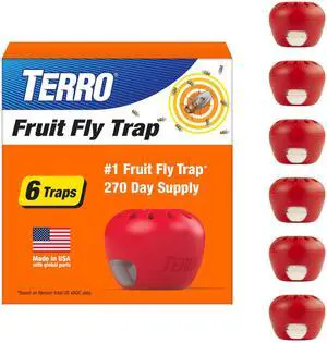 Fruit Fly Trap, 6-Pack Indoor Fly Traps with 270 Days Lure Supply Fruit Fly Trap, 6-Pack Indoor Fly Traps with 270 Days Lure Supply