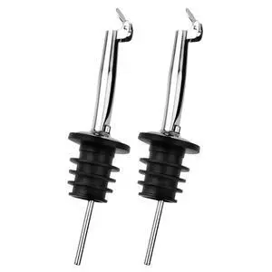 2 Pack Oil Pourers with Flip Top, Olive Oil Dispenser, Speed Pour Spouts for 3/4" Bottle Mouth 2 Pack Oil Pourers with Flip Top, Olive Oil Dispenser, Speed Pour Spouts for 3/4" Bottle Mouth