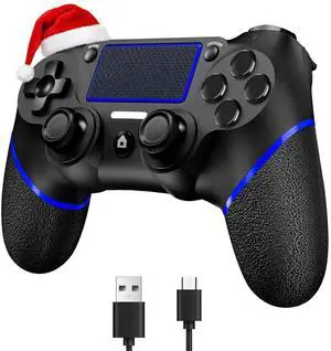 Upgraded Wireless Controller for P-s4 Gamepad Compatible with P-s4/Pro/Slim/Windows PC,Joystick for P-s4 with Touchpad/Stereo Headphone Jack/Six-axis Motion Control/Charging Cable (Blue Black) Upgraded Wireless Controller for P-s4 Gamepad Compatible with P-s4/Pro/Slim/Windows PC,Joystick for P-s4 with Touchpad/Stereo Headphone Jack/Six-axis Motion Control/Charging Cable (Blue Black)