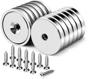 Magnets with Countersunk Hole,0.98 Inch 60LBS 12 Pack Magnets with Countersunk Hole,0.98 Inch 60LBS 12 Pack