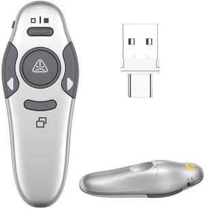 Presentation Clicker Wireless Presenter Remote, Silver, A-C Clicker for PowerPoint Presentation Remote, PowerPoint Slide Advancer for Mac/Windows/Google Slide/Keynote Presentation Clicker Wireless Presenter Remote, Silver, A-C Clicker for PowerPoint Presentation Remote, PowerPoint Slide Advancer for Mac/Windows/Google Slide/Keynote