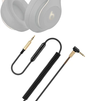 Studio3 Coiled Audio Cable for Beats Studio Pro, Solo4, Solo3 Headsets, 8ft 3.5mm in-line Mic & Volume Control Headphone Cord for PS5 Xbox One Studio3 Coiled Audio Cable for Beats Studio Pro, Solo4, Solo3 Headsets, 8ft 3.5mm in-line Mic & Volume Control Headphone Cord for PS5 Xbox One